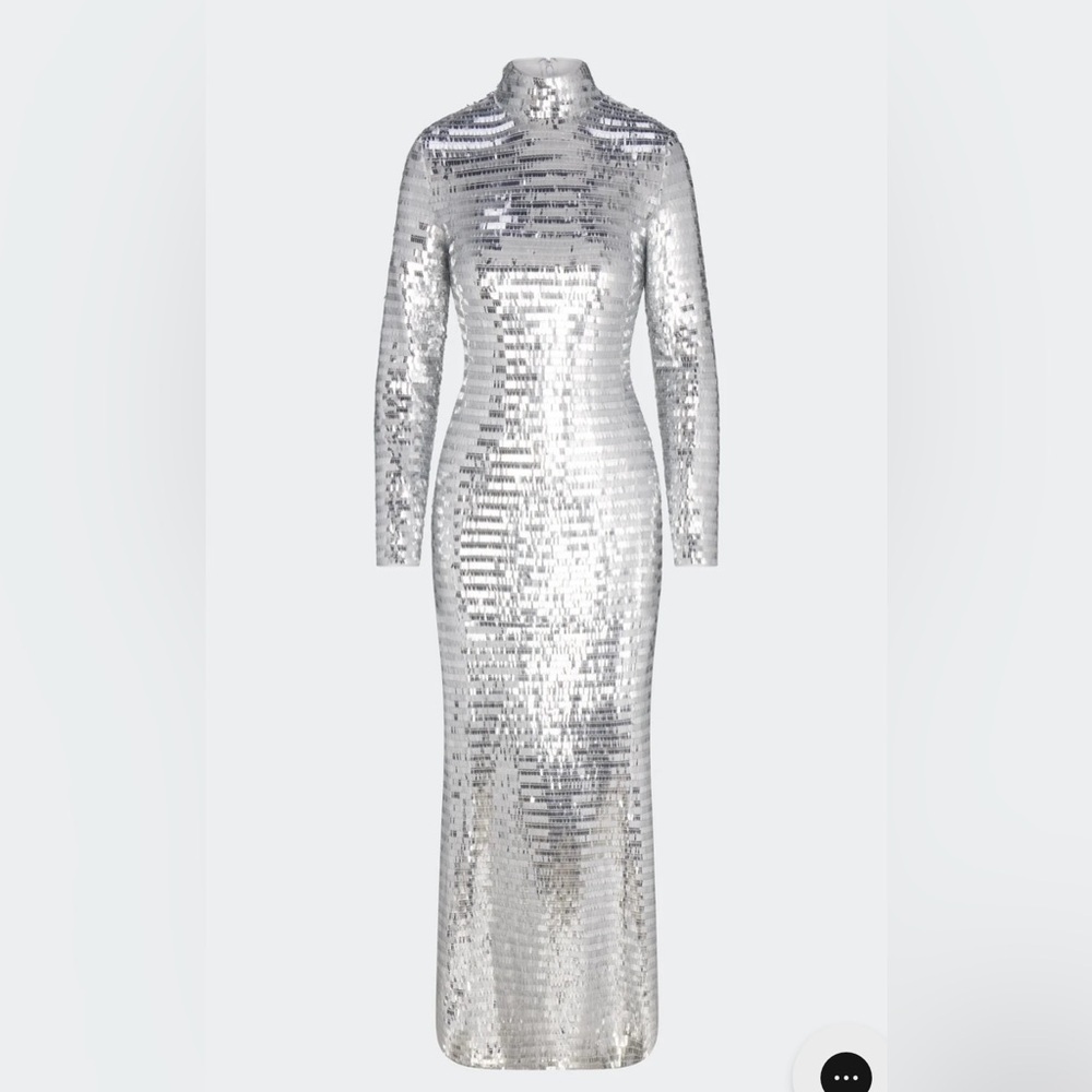 Simon Miller Shimmering Silver Long Sleeve Dress